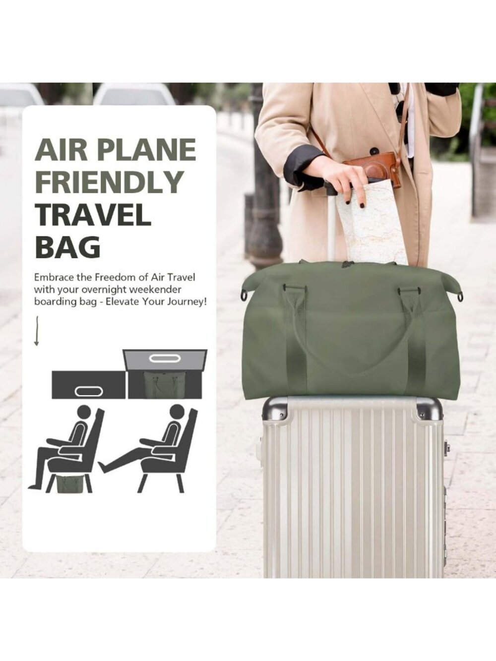 Waterproof Travel Duffle Bag - Versatile Weekender Tote, Gym & Hospital Bag - Picture 2 of 7